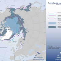 Future Central Arctic Route and Sea Ice Conditions